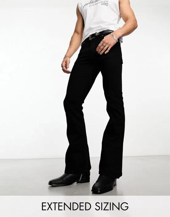 flared jeans in black