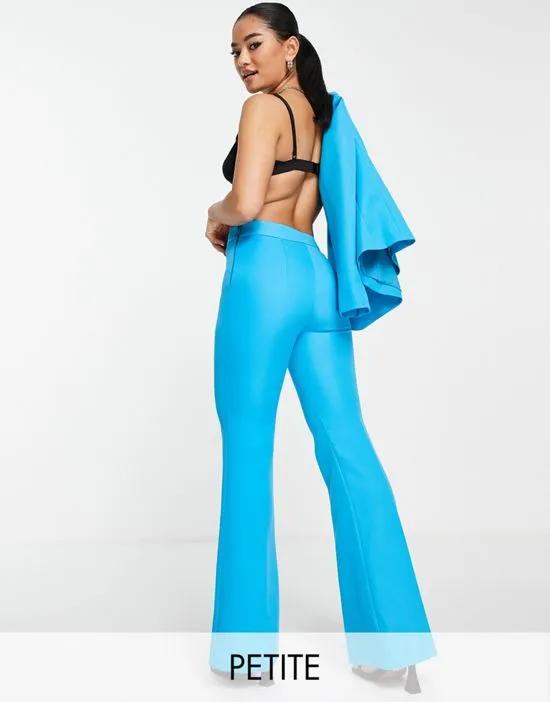 flared tailored pants in bright blue - part of a set