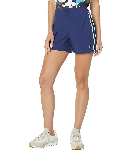 Flat Front Shorts with Elastic Back Waist