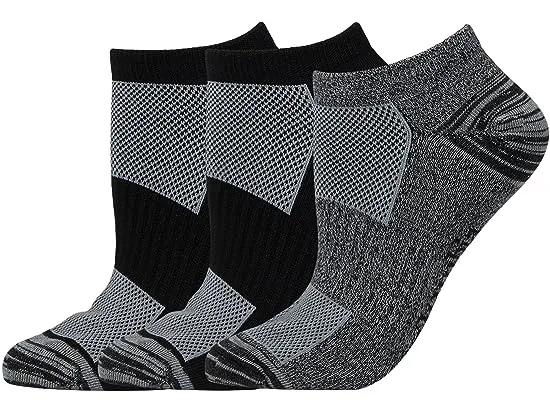 Flat Knit Marl Space Dye No Show 3-Pack