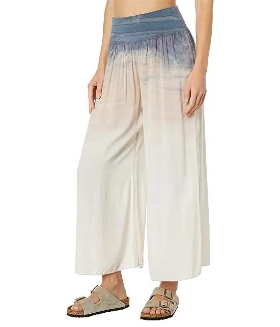 Flat Waist Boho Capris in Rayon Voile