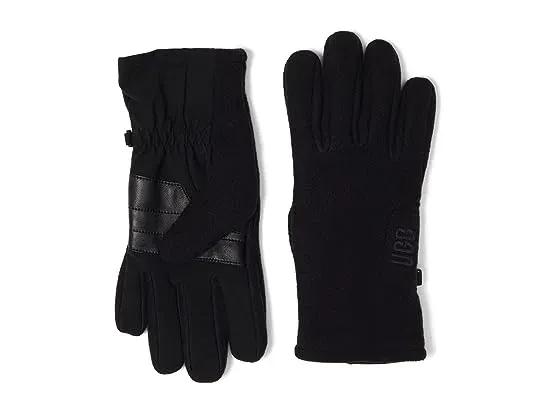 Fleece Gloves with Conductive Tech Leather Palm