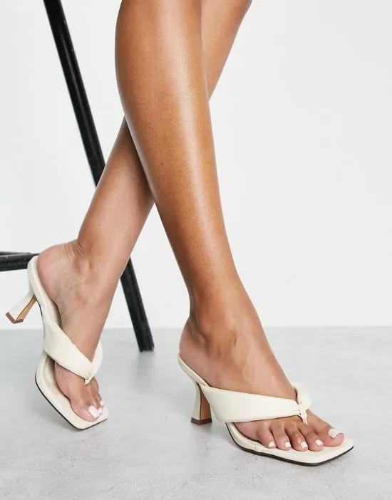 flip flop heels in off white