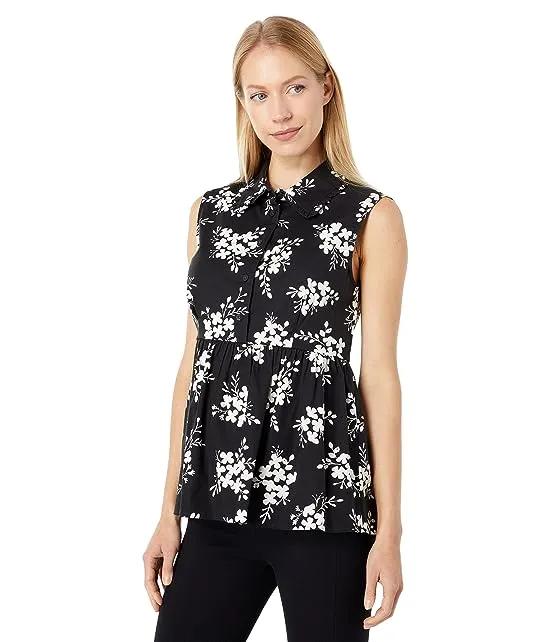 Floral Clusters Flounce Top