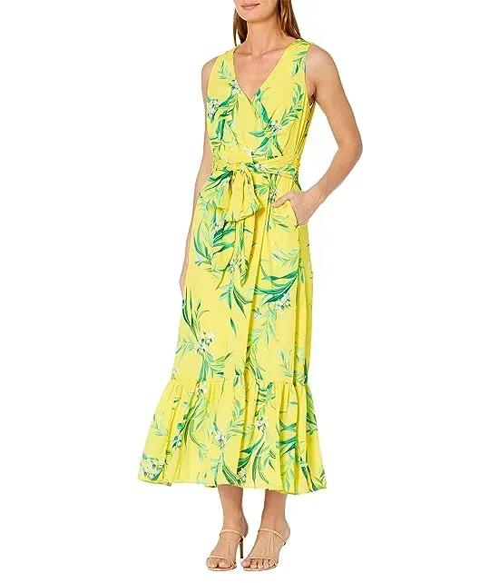 Floral Glow Sleeveless Maxi Dress