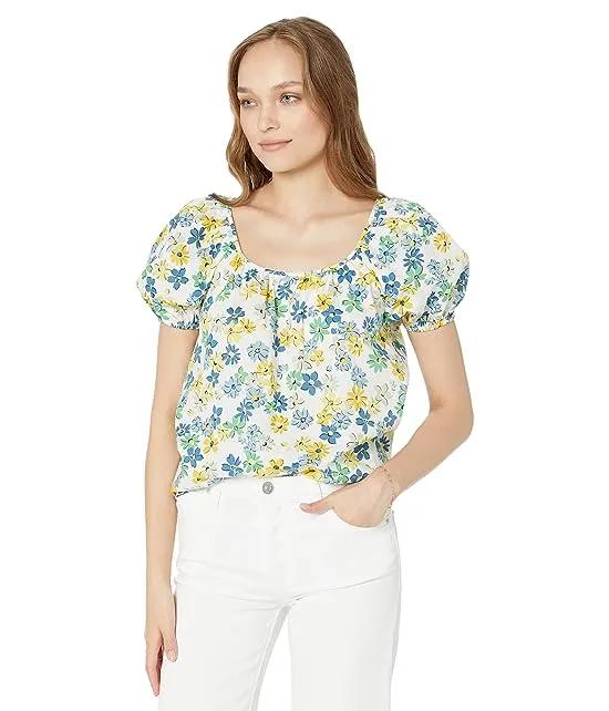 Floral Medley Puff Sleeve Top