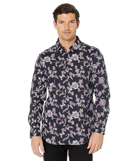 Floral Paisley Stretch Long Sleeve Shirt
