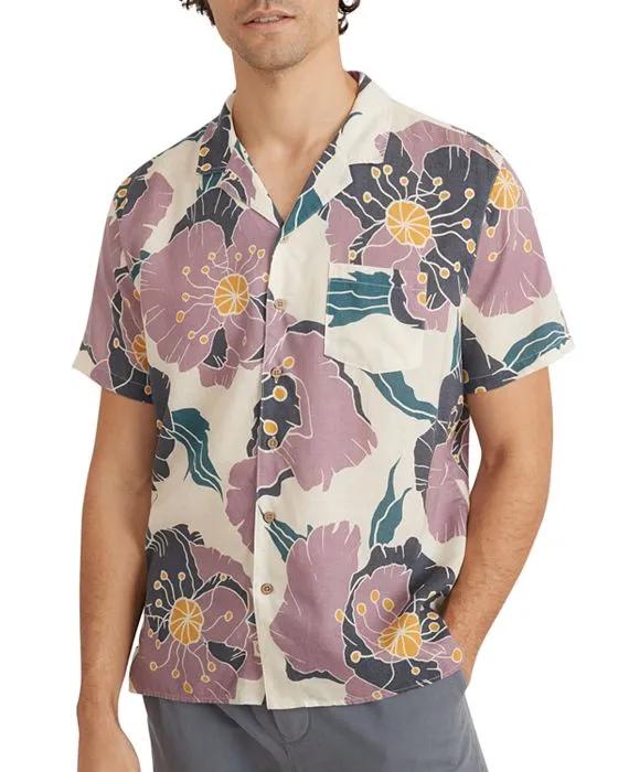 Floral Print Camp Shirt