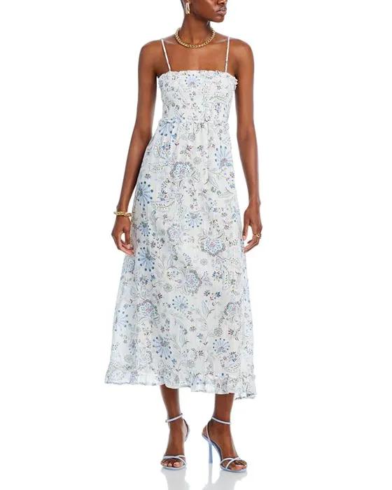 Floral Print Smocked Midi Dress - 100% Exclusive  