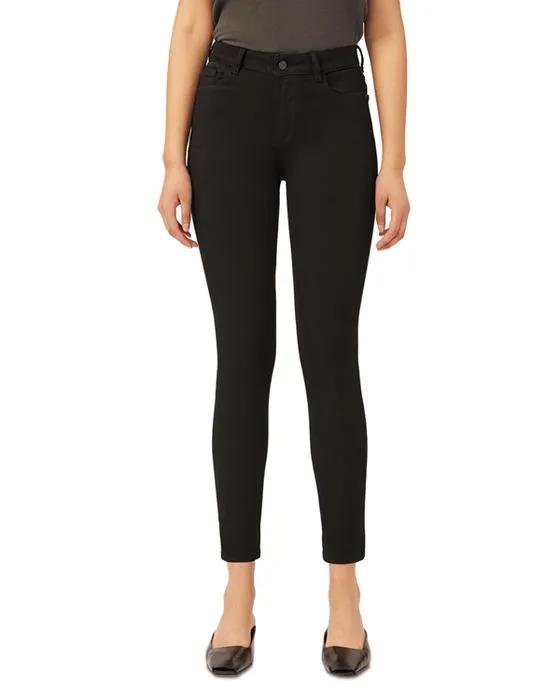 Florence Instasculpt Mid Rise Cropped Skinny Jeans in Hail