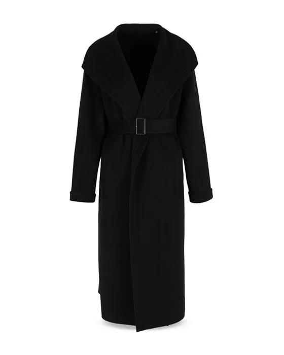 Fold Collar Belted Coat