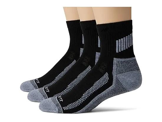 FORCE® Midweight Quarter Socks 3-Pack