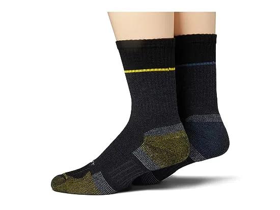 FORCE® Midweight Steel Toe Crew Socks 2-Pack