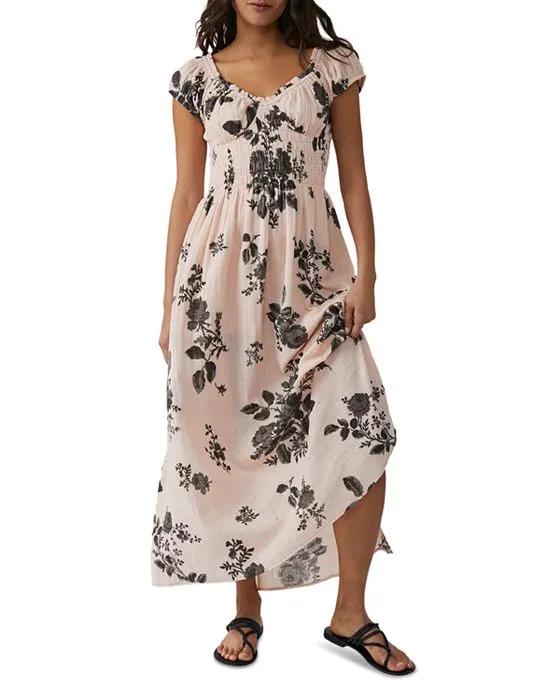 Forget Me Not Floral Midi Dress