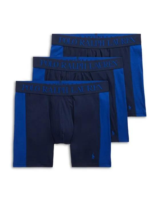 Four Way Stretch Cooling Color Blocked Boxer Briefs, Pack of 3
