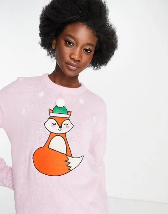 fox christmas sweater