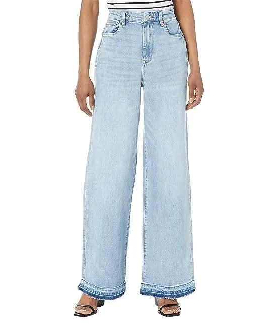 Franklin High-Rise & Wide Leg Rib Cage Jeans in Warm Celebration
