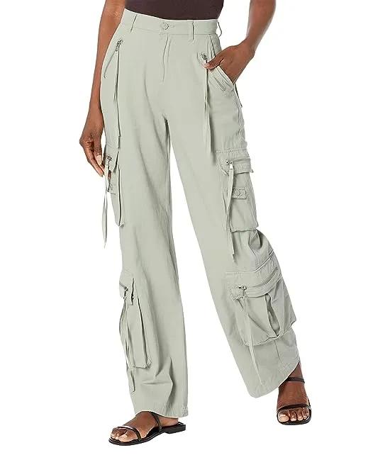 Franklin Rib Cage Pants with Oversized Cargo Pockets in Zen Time