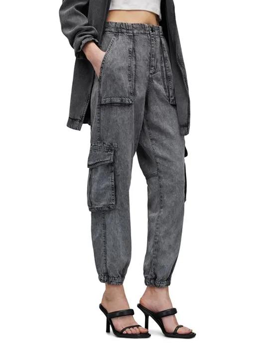 Frieda Denim Cargo Trousers
