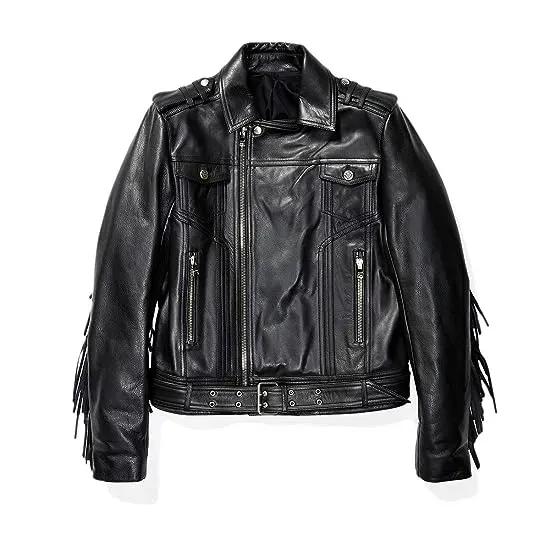 Fringed Perfecto Leather Jacket