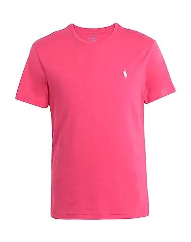 Fuchsia Basic T-shirt CUSTOM SLIM FIT JERSEY CREWNECK T-SHIRT
