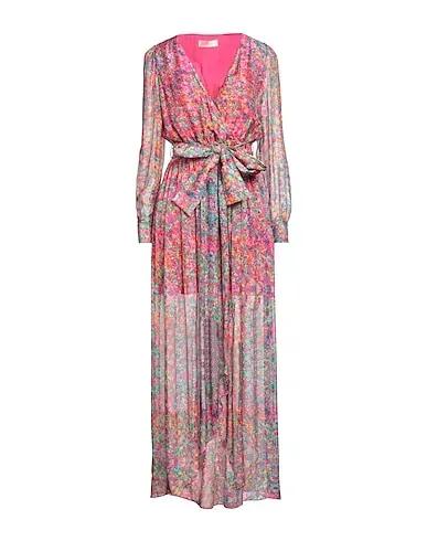 Fuchsia Chiffon Long dress