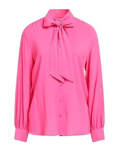 Fuchsia Crêpe Shirts & blouses with bow