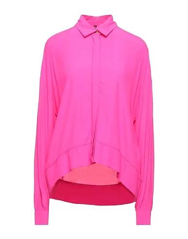 Fuchsia Crêpe Solid color shirts & blouses
