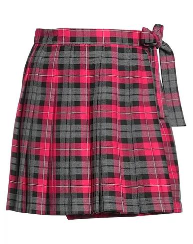 Fuchsia Flannel Mini skirt