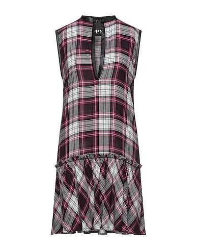 Fuchsia Flannel Short dress