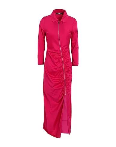 Fuchsia Jersey Long dress JERSEY SHIRT DRESS
