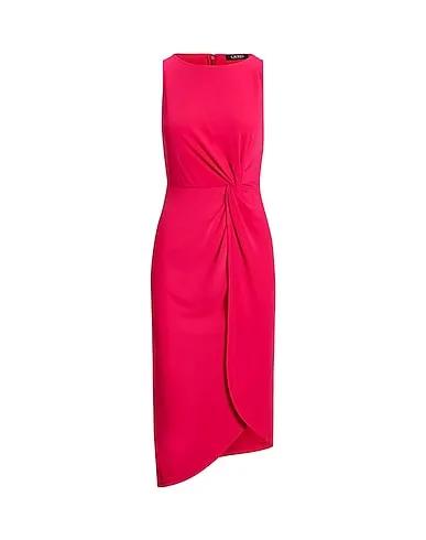Fuchsia Jersey Midi dress TWIST-FRONT STRETCH JERSEY DRESS
