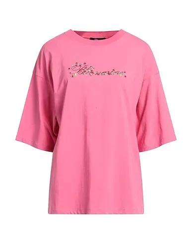 Fuchsia Jersey Oversize-T-Shirt