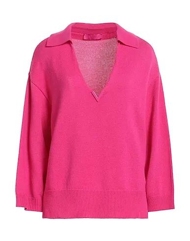 Fuchsia Knitted Cashmere blend
