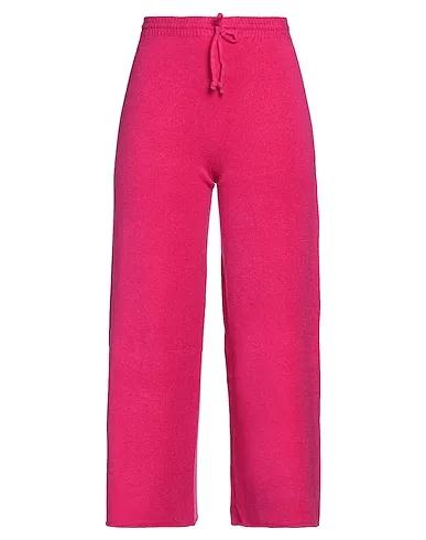 Fuchsia Knitted Cropped pants & culottes