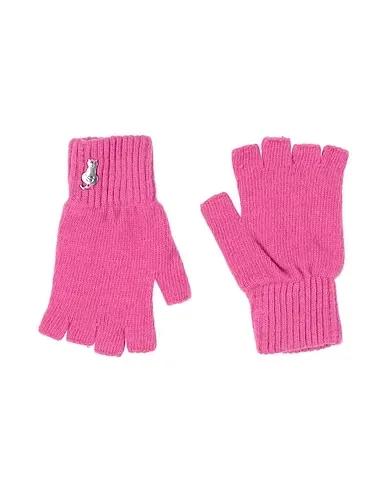 Fuchsia Knitted Gloves