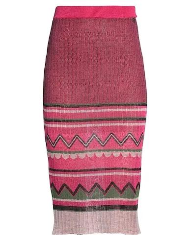 Fuchsia Knitted Midi skirt
