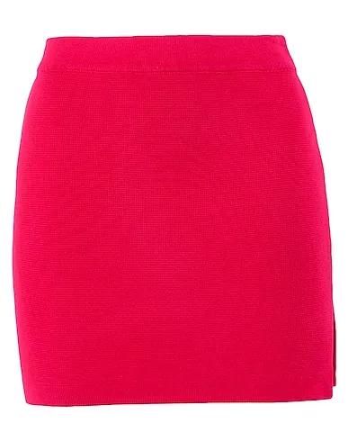Fuchsia Knitted Mini skirt KNIT SPLIT MINI SKIRT
