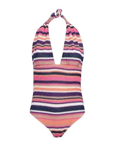 Fuchsia Knitted One-piece swimsuits