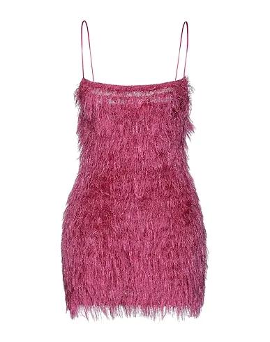Fuchsia Knitted Short dress