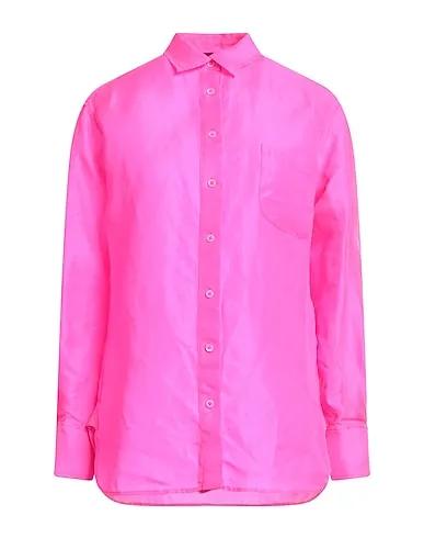 Fuchsia Organza Silk shirts & blouses