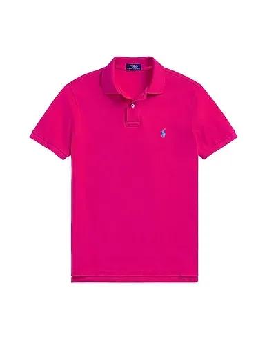 Fuchsia Piqué Polo shirt SLIM FIT MESH POLO SHIRT