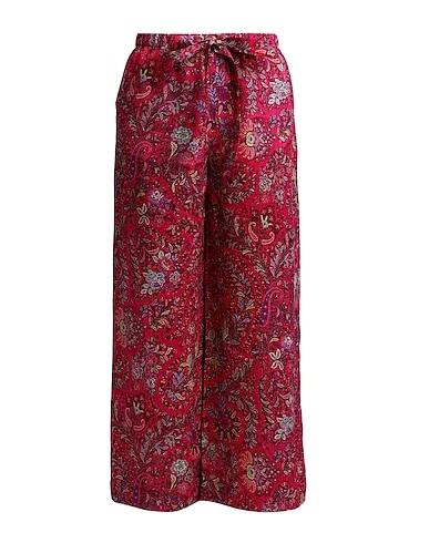 Fuchsia Plain weave Casual pants