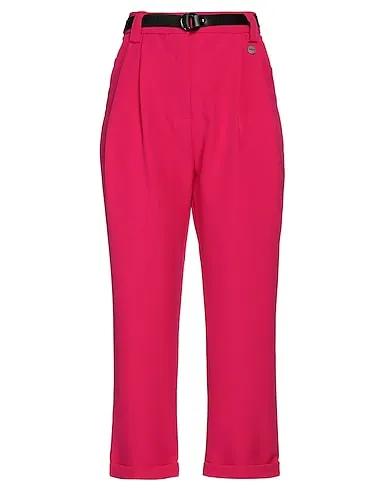 Fuchsia Plain weave Cropped pants & culottes