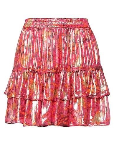 Fuchsia Plain weave Mini skirt