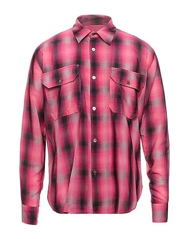 Fuchsia Plain weave Patterned shirt