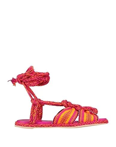 Fuchsia Plain weave Sandals