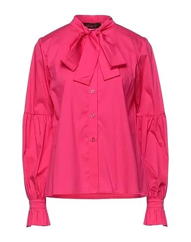 Fuchsia Plain weave Shirts & blouses with bow
