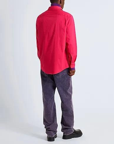 Fuchsia Plain weave Solid color shirt REGULAR FIT SHIRT
