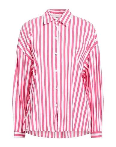 Fuchsia Plain weave Striped shirt